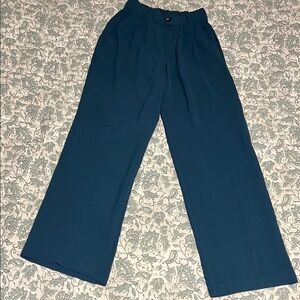 Stylish Blue Wide-Leg Pants